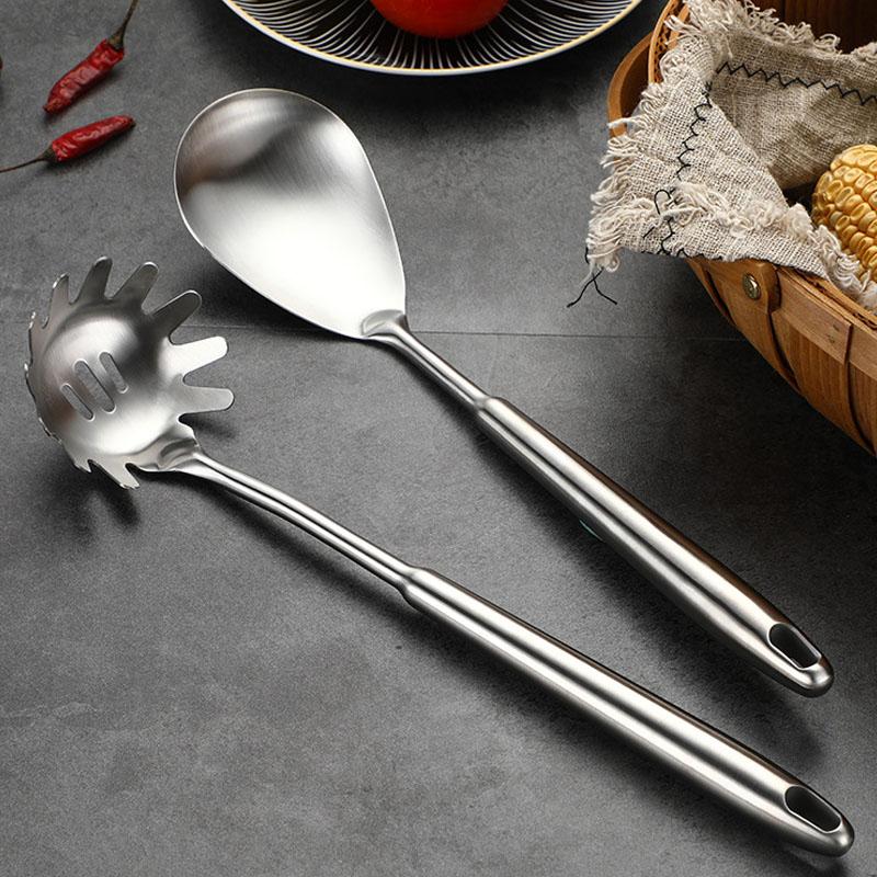 6 piece /Set 304 Stainless Steel Spatula Cooking Shovel Kitchen Cooking Spoon Shovel Kitchenware Set Soup Spoon Colander