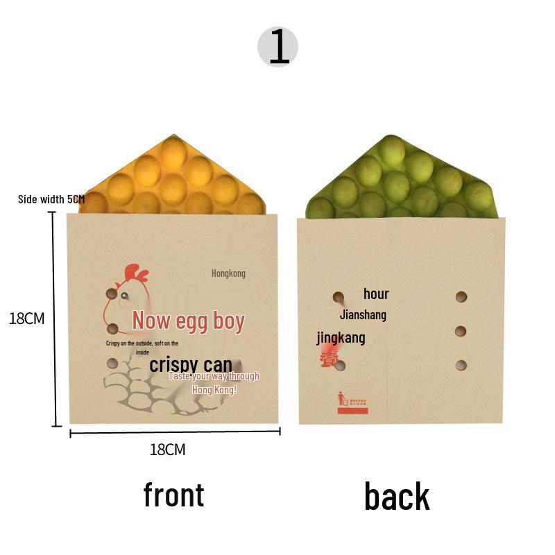 Oil-Proof Disposable Egg Waffle Paper Bag