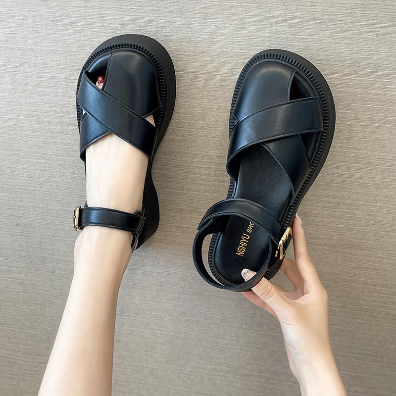 Fashion Women's Sandals Novelties 2025 Platform Orthopedic Roman Comfortable Flat Summer New Sandals Woman Comfortable Fashion Shoes