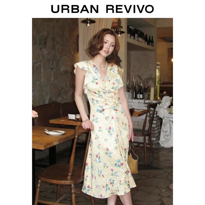 UR 2025 Spring French Floral Sleeveless Dress