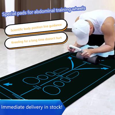 Yogamatte für Bauchrad Zuhause Rutschfest Stoßdämpfer Stumm Übungsbodenmatte Wiederverwendbar Verdickt Kniematte