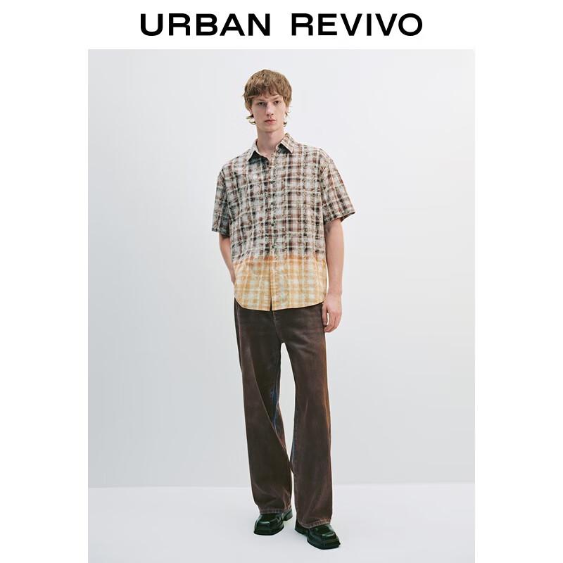 UR Women's Retro Plaid Short Sleeve Button-Up Shirt