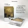 LED Bonsai Tree Lamp: Silver Branches with Pearls and Gold Leaf, Perfect for Christmas or Night Lighting