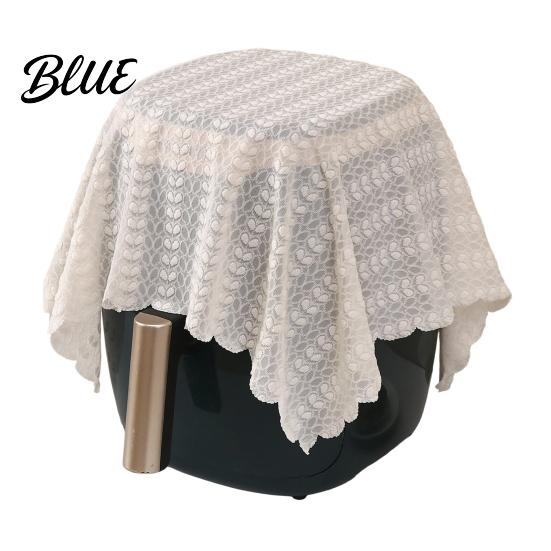 Decorative Embroidery Protector Dustproof Cloth Dust Cover White Lace for Kitchen Small Appliances Air Fryer