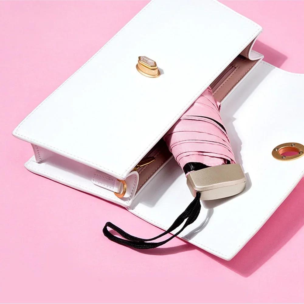 1 Pc Mini Pocket Sun Protection Umbrella Ultralight Portable Folding Anti Rain Umbrella Parasol