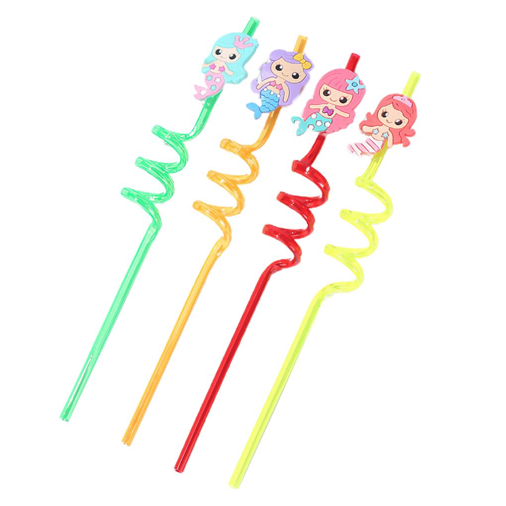 4 Pieces Silicone Straws Festival Party Milk Juice Coffee Tea Decor Straws Home Bar Kitchen Tableware Serveware
