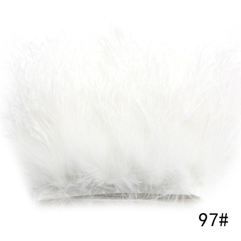 Feder-Spitze Straußenhaar Plus Blutgefäß-Samt Federstoff Kante Bühnenkleidung Rock-Accessoires Bekleidungszubehör