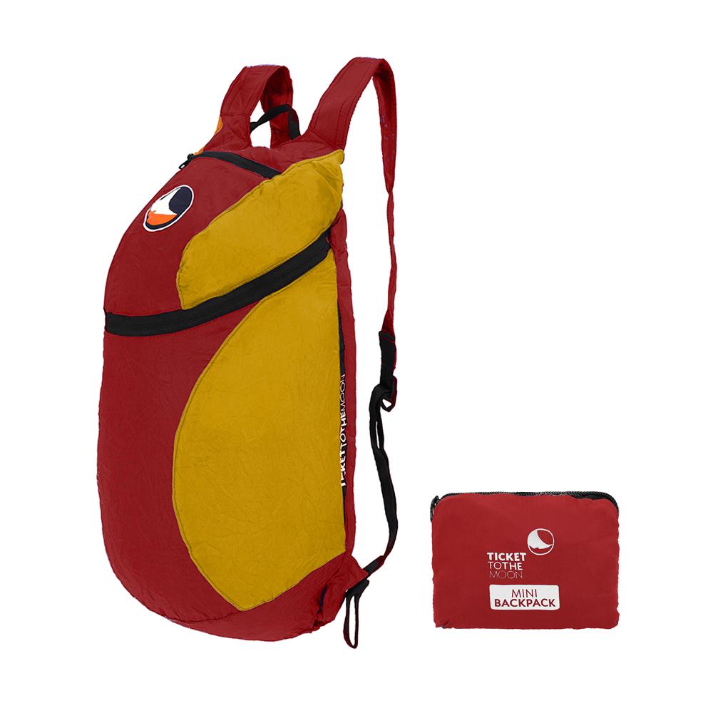 Ticket To The Moon Mini Backpack 15L Burgundy Dark Yellow