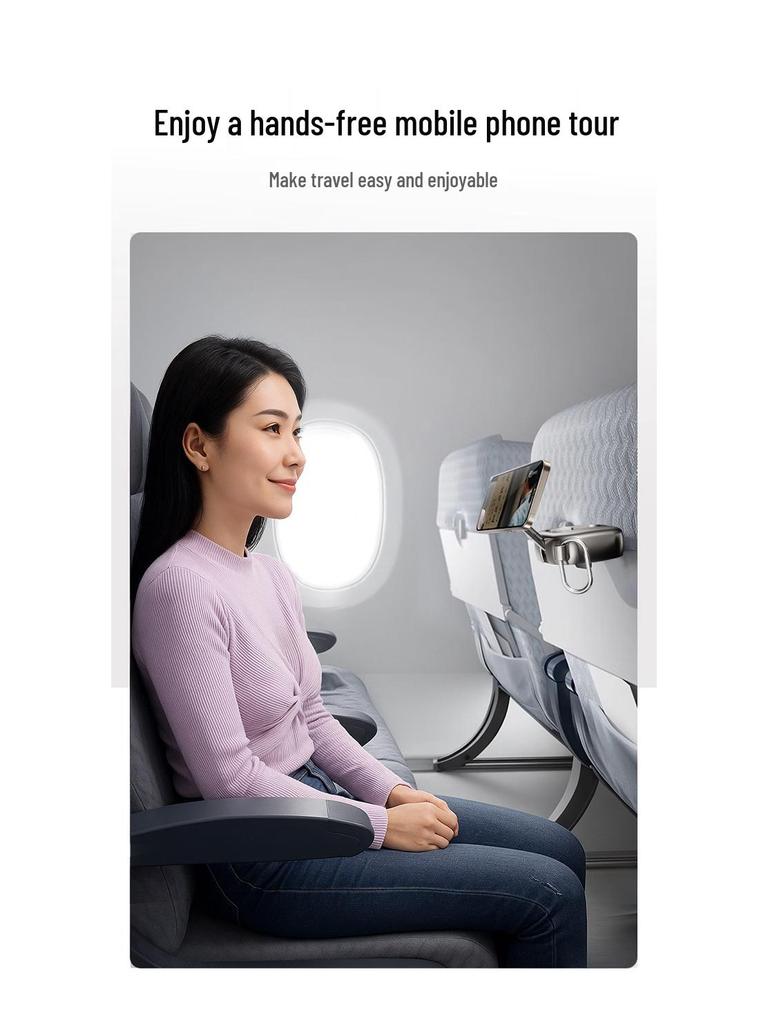 Portable Magnetic Phone Holder - Foldable for Travel, High-Speed Rail & Airplanes