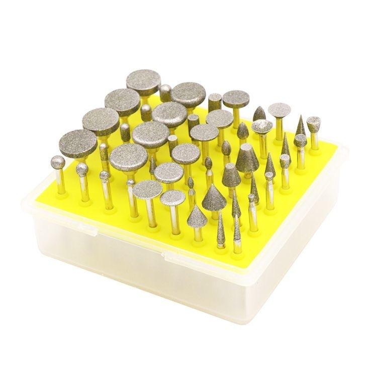 50Pcs Large Diamond Grinding Bits, Electric Grinder Accessories, Jade Agate Carving Sand Needle