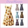 Fuerfits Women's Casual Beach Summer Sleeveless Adjustable Strappy Floral Dress With Premium Quality Comfort