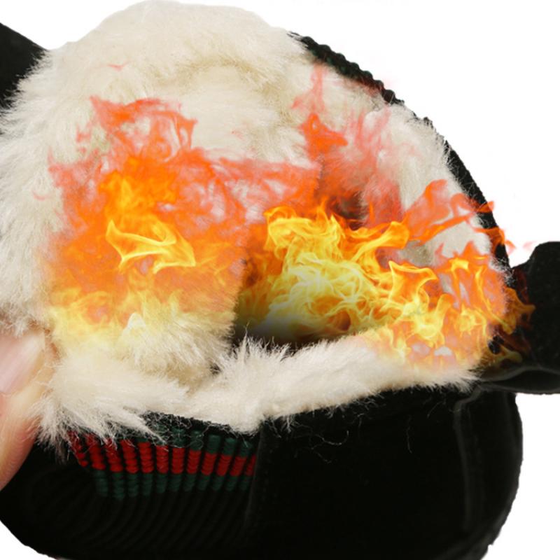 Martin-Stiefel für Jungen und Mädchen, verdickte Schneestiefel mit weicher Sohle, rutschfeste Winter-Baumwollschuhe für Kinder