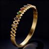 Bracciale da Donna di Alta Gamma in Acciaio al Titanio Placcato Oro con Diamanti - Gioiello Inalterabile
