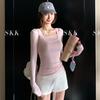 Spring/Autumn Stylish Slim Fit Cotton Long-Sleeve Spicy Girl Two-Piece T-shirt