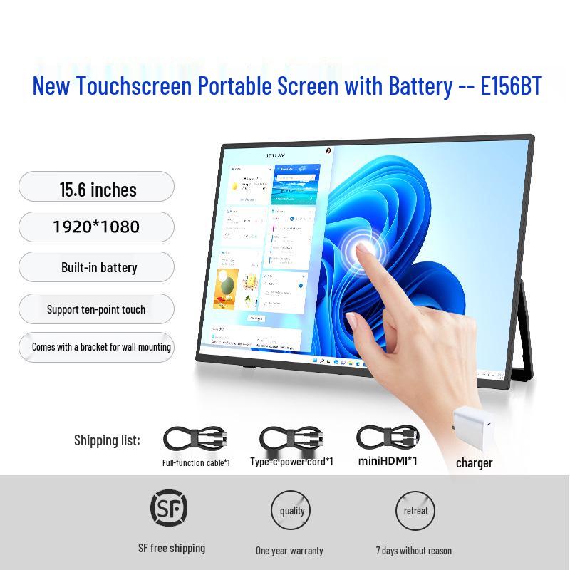 EIMIO 23.8" 4K 180Hz Portable Gaming Monitor with Touchscreen for PS5 Usage