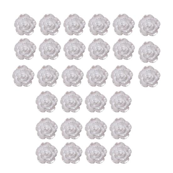 30Pcs Flower Nail Decor Glitter Stylish Nail Accessories Artificial Flower Nail Art Stud