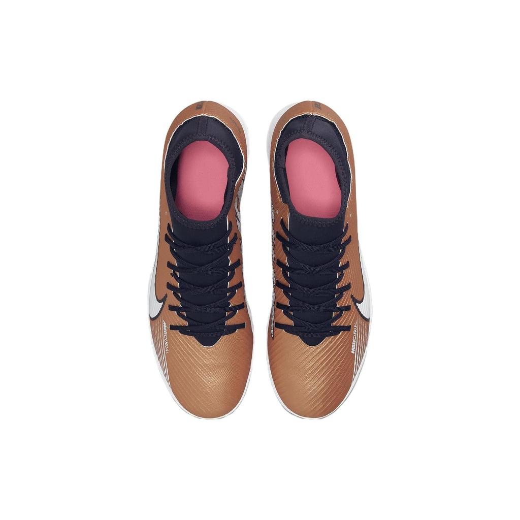 Nike Mercurial Superfly 9 Club Rund Tå Komfortable Gressko Herre Fotballsko Gull Hvit Svart DR5950-810