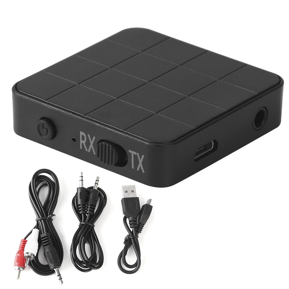 Bluetooth 5.0 2-i-1 Lydmottaker Sender Musikk Stereo Adaptere for Bil TV PC