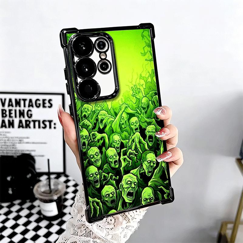 Horror Zombie Skeleton Green Soft Phone Case For Samsung Galaxy S26 Ultra S25 Edge S24 FE S23 Plus S22 S21 + S20 Plating Anti-Fa