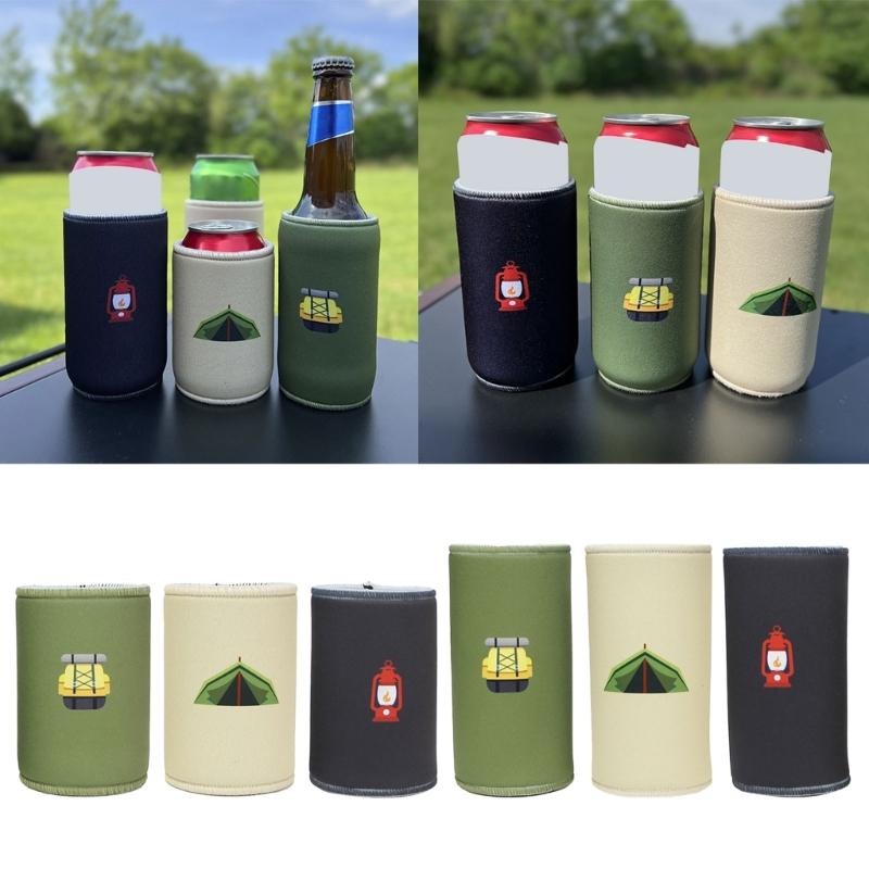 Light Weight Beverage Can Sleeves Outdoor Camping Can Cover Nonslip Drinks Can Cover Beverage Can Sleeves Bottle Holder