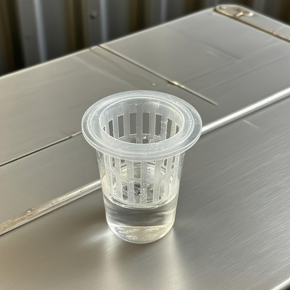 Transparent Plastic Hydroponic Mesh Cups Root View Cups Vegetable Nursery Clear Hydroponic Pots Planting Container
