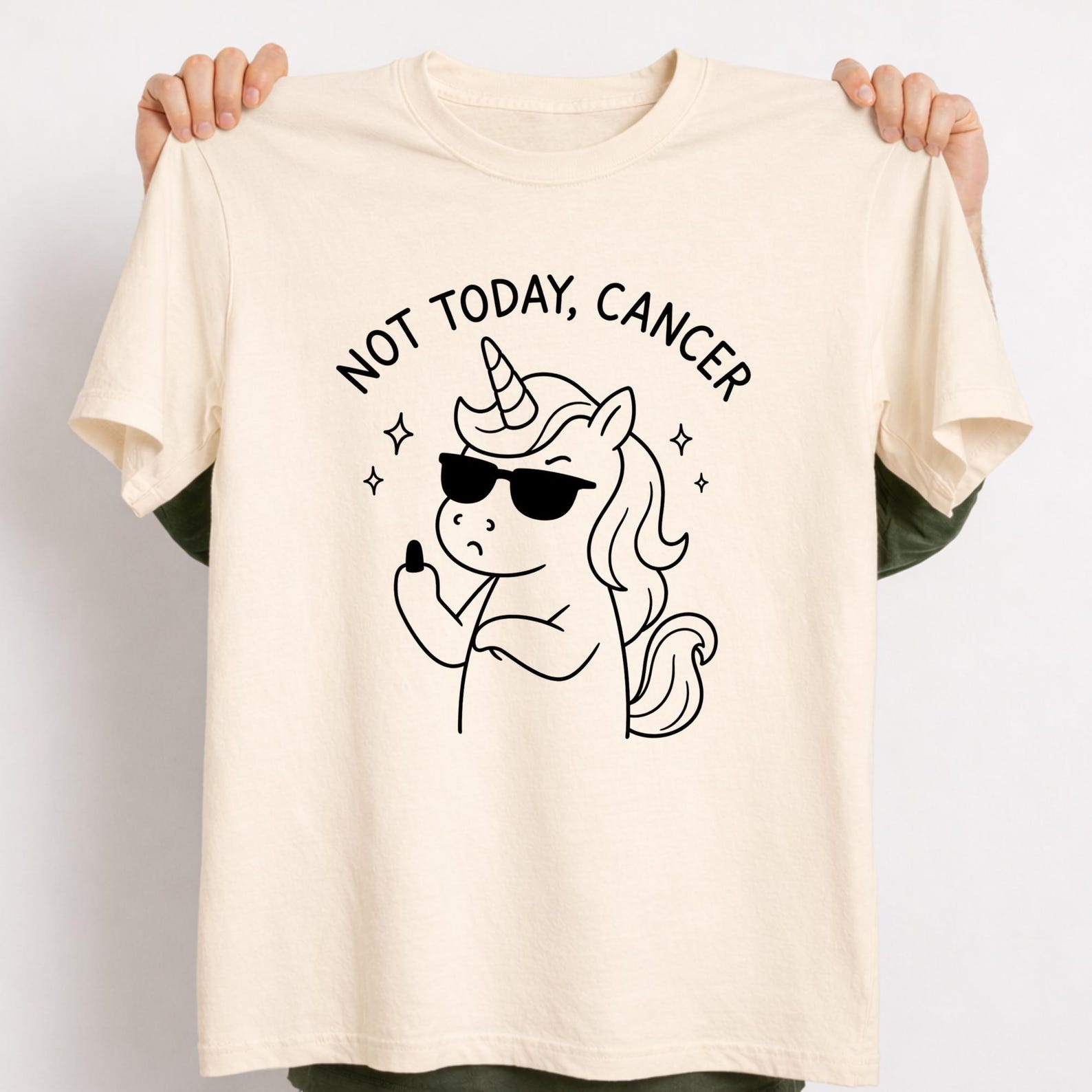 Stylish Not Today Cancer Unicorn Shirt, Funny Cancer Survivor Tee, Chemo Support Gift, Breast Cancer Awareness Shirt, Strong Unicorn. 2XL
