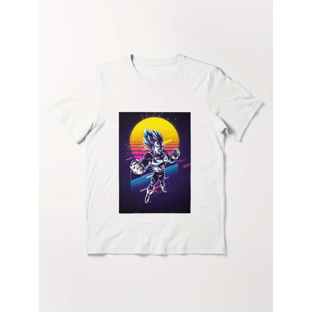 

Ретро футболка Вегета на закате, Мягкая, дышащая и устойчивая к выцветанию, Классический крой для повседневной носки XXL белый