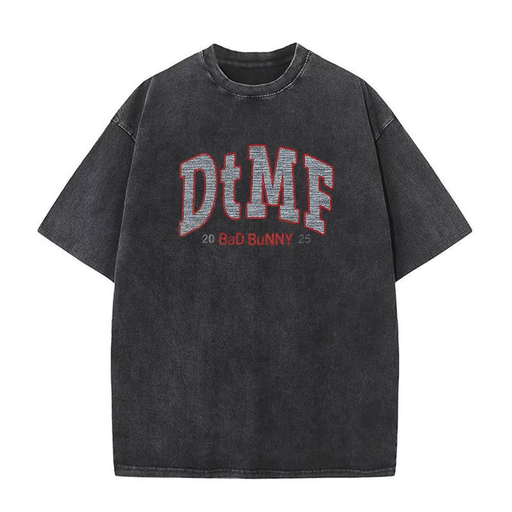 Washed Vintage Bad Bunny DTMF Residencia En El Choli Merch TShirts Debi Tirar Mas Fotos Tshirt Mens Hip Hop Oversized Tshirts