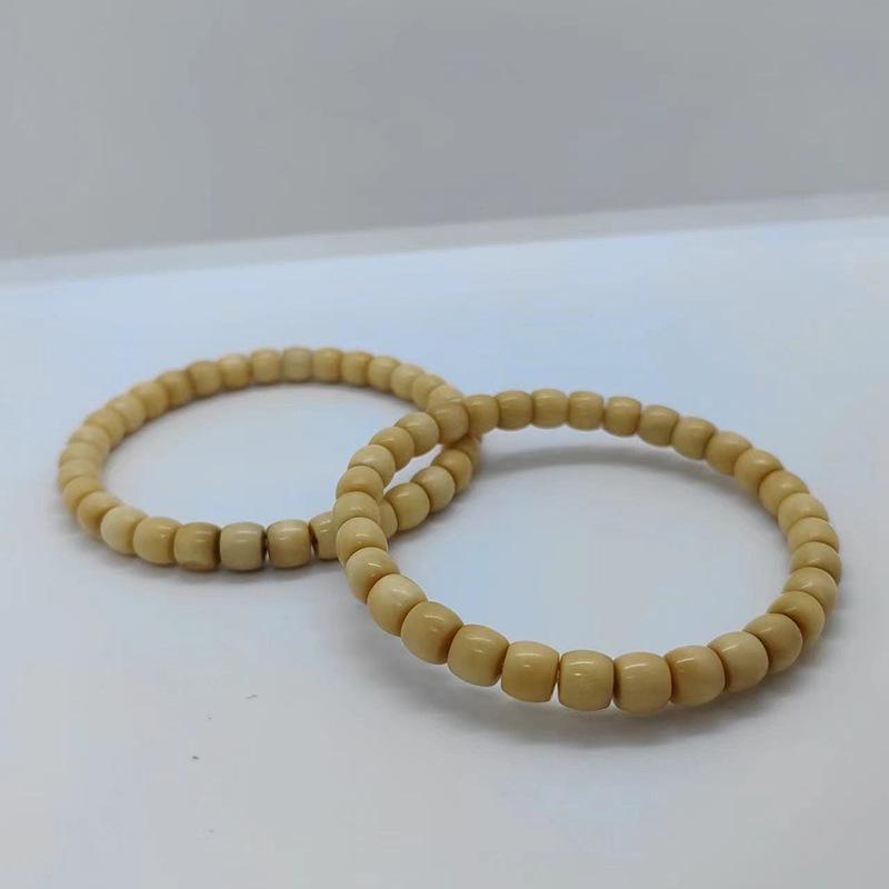 Drage Rygg Bodhi Bønneperler Armbånd - Utkåret Dragebein Original Frukt, 108 Perler for Menn og Kvinner