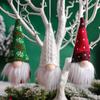 3-Piece Christmas Gnome Plush Santa Doll Knit Fabric Christmas Tree Hanging Ornaments Gnomes Elf Decorations Gifts New Year