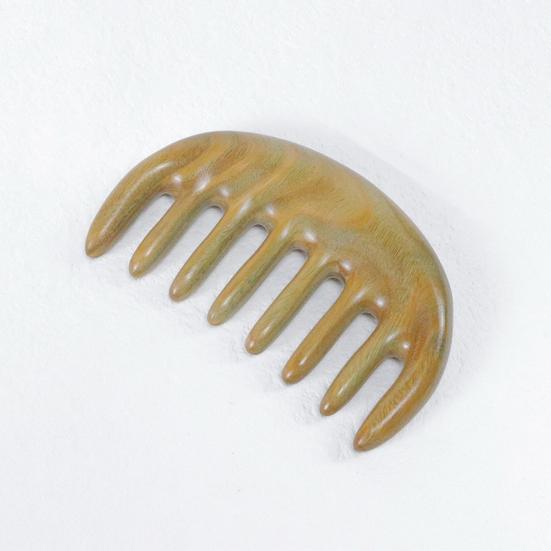 Hair Comb Anti-static Round Edges Thickened Pressing Acupoints Polished 5/8 Teeth Meridian Massage Sandalwood Wood Comb Home Supply