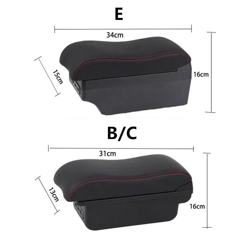 gzcr6 Car Armrest Box For SEAT IBIZA  2017-2024 Leather Arm Rest Center Console Storage USB Arm Rest Decoration Interior Parts