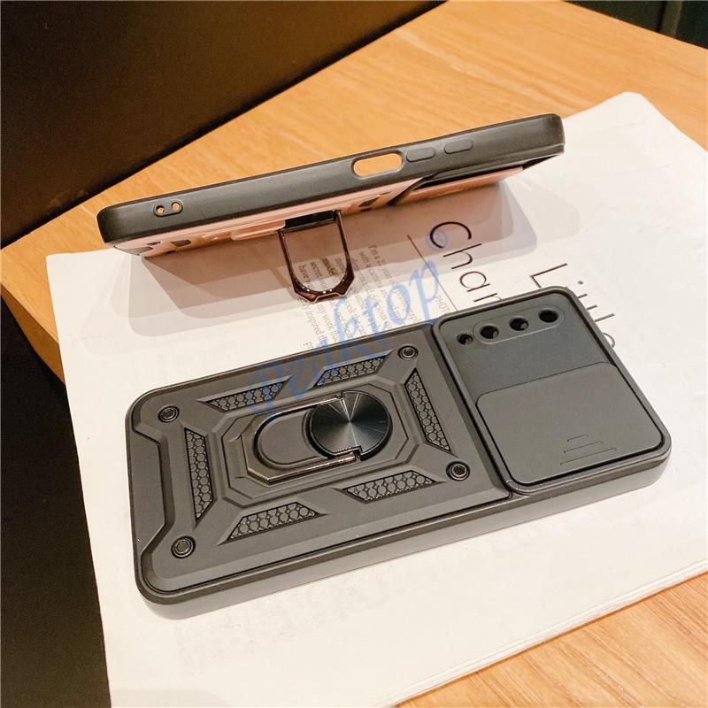 Slide Armor Shockproof Phone Case For OPPO A7 A3S A5S A9 2020 Realme 8 Pro C3 C11 C12 C15 Narzo 20 Camera Lens Protection Cover