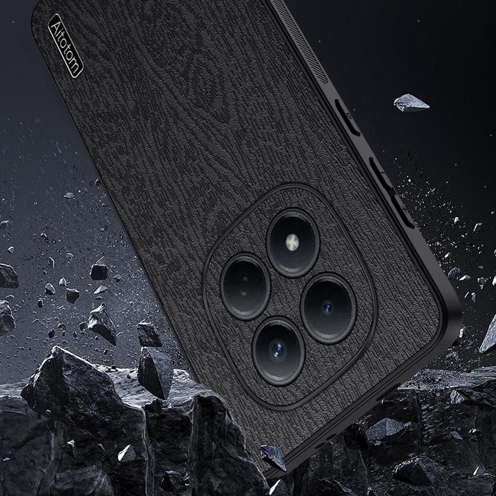 For Xiaomi Redmi Note 15 Pro 4G (Global) Case Wood Texture PU Leather Coated PC TPU Phone Cover