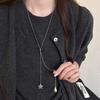 2026 Vintage Natural Spotted Tiger Eye Stone Star Moon Water Drop Pendant Adjustable Long Chain Necklace For Women Accessories