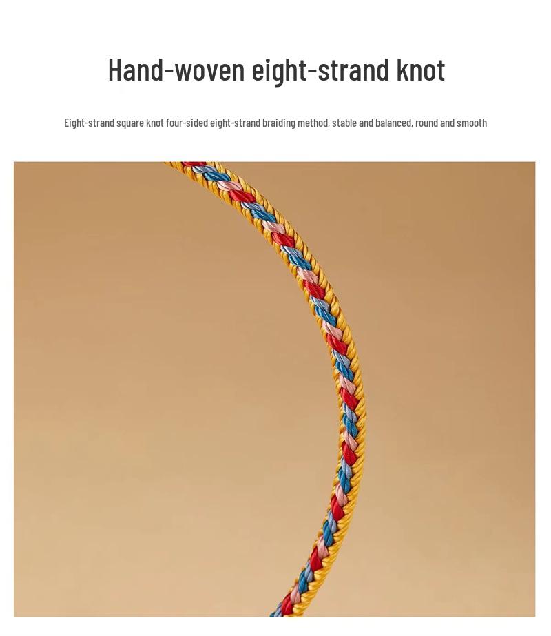 Dunhuang-Inspired Braided Bracelet: Handmade Rope, Ready for Lucky or Zodiac Beads