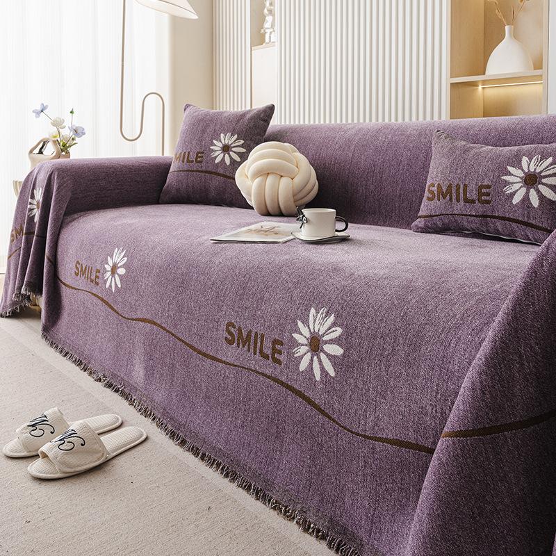 

1 шт. Шенилловый чехол на диван с кисточками, Чехол для защиты от домашних животных, Универсальный защитный чехол для мебели для четырех сезонов, Используется для спальни, гостиной 180 * 130cm single pack