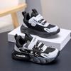 Boys' autumn new mesh breathable medium and older children's lightweight casual sports shoes Velcro fashion children's running shoes