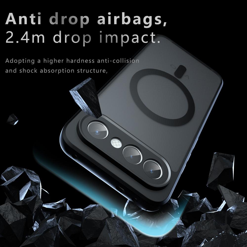 For Vivo X300 FE Case Skin Friendly Magnetic Matte Frosted Translucent Airbag Non-yellowing Anti-Fingerprint Cover