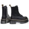 Thickened bottom hole Martin boots women's tire bottom locomotive leather short boots muffin bottom lace-up short boots