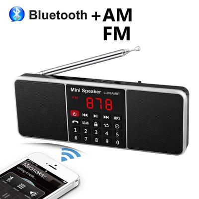 Skaitmeninis nešiojamas radijas AM FM Bluetooth garsiakalbis stereo MP3 grotuvas TF SD kortelė USB diskas laisvų rankų įranga skambinti įkraunami garsiakalbiai