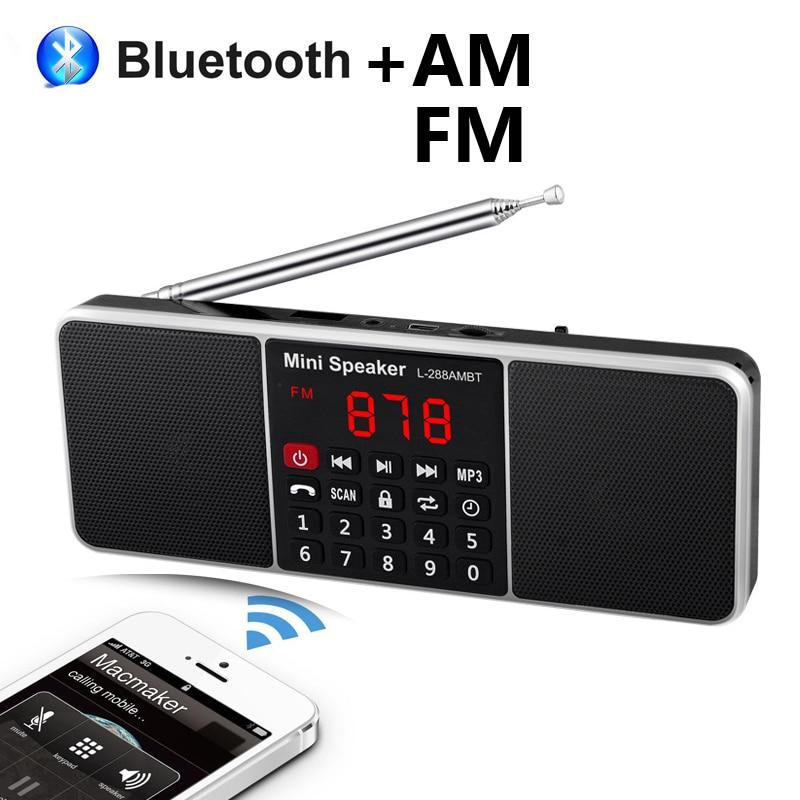 Digital Portable Radio AM FM Bluetooth Speaker Stereo MP3 Player TF SD ...