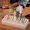 46/98 Holes Screwdriver Holder Wood Storage Rack Organizer For Scissors Screwdriver Wrench Pliers,Desk Top Tool Storage Rack