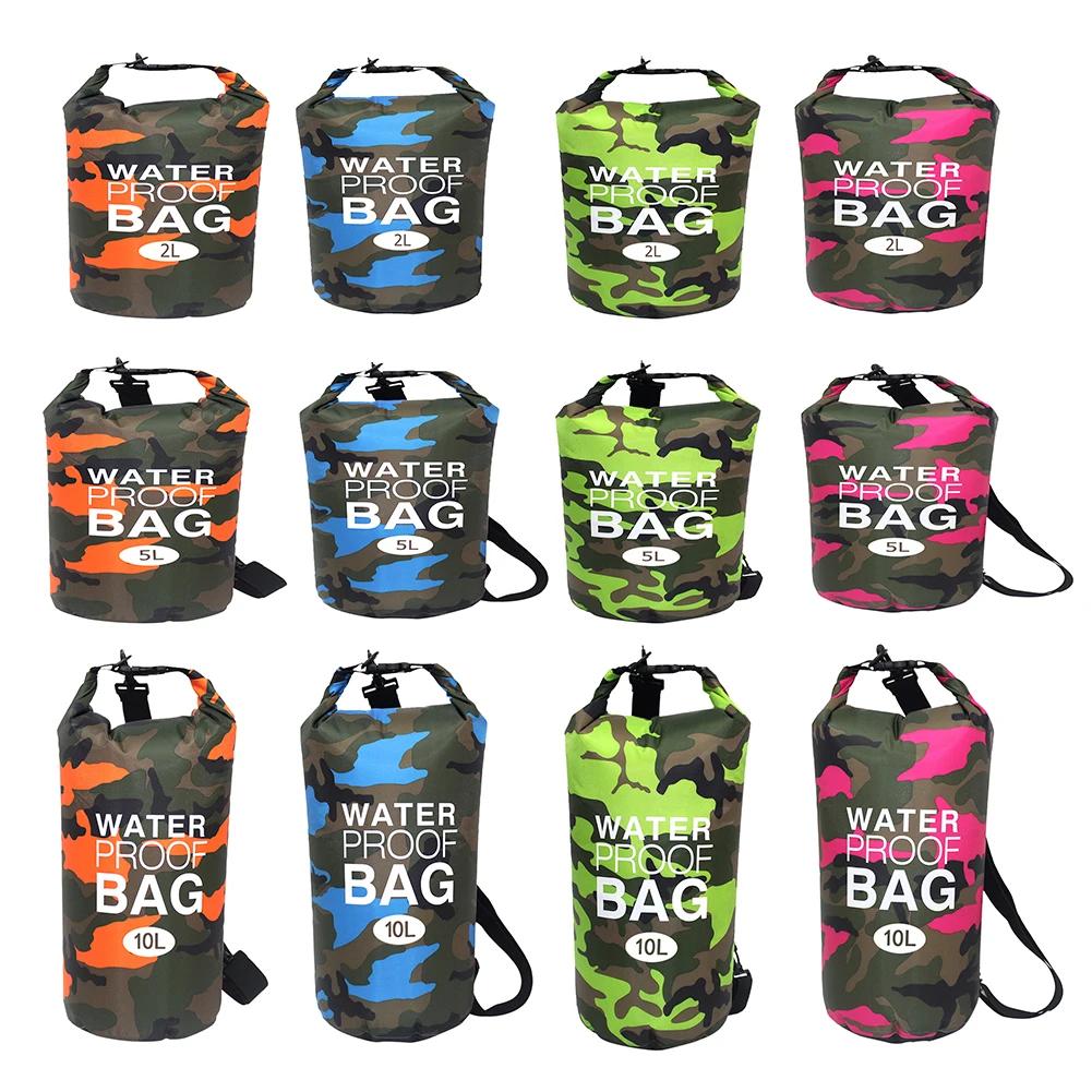 10-2lL Drifting PVC Mesh Bags Lightweight Waterproof Phone Pouch Floating Boating Kayaking Camping Bags for Outdoor Swimming