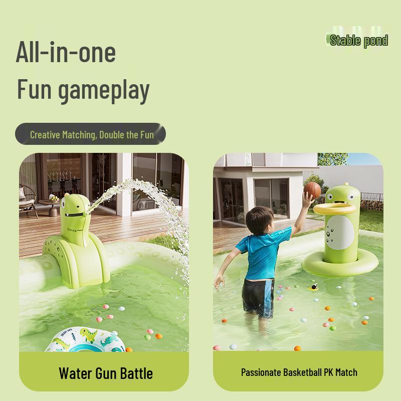Grande Piscina Gonfiabile da Esterno per Bambini e Famiglie - Design in PVC Addensato per Uso Domestico