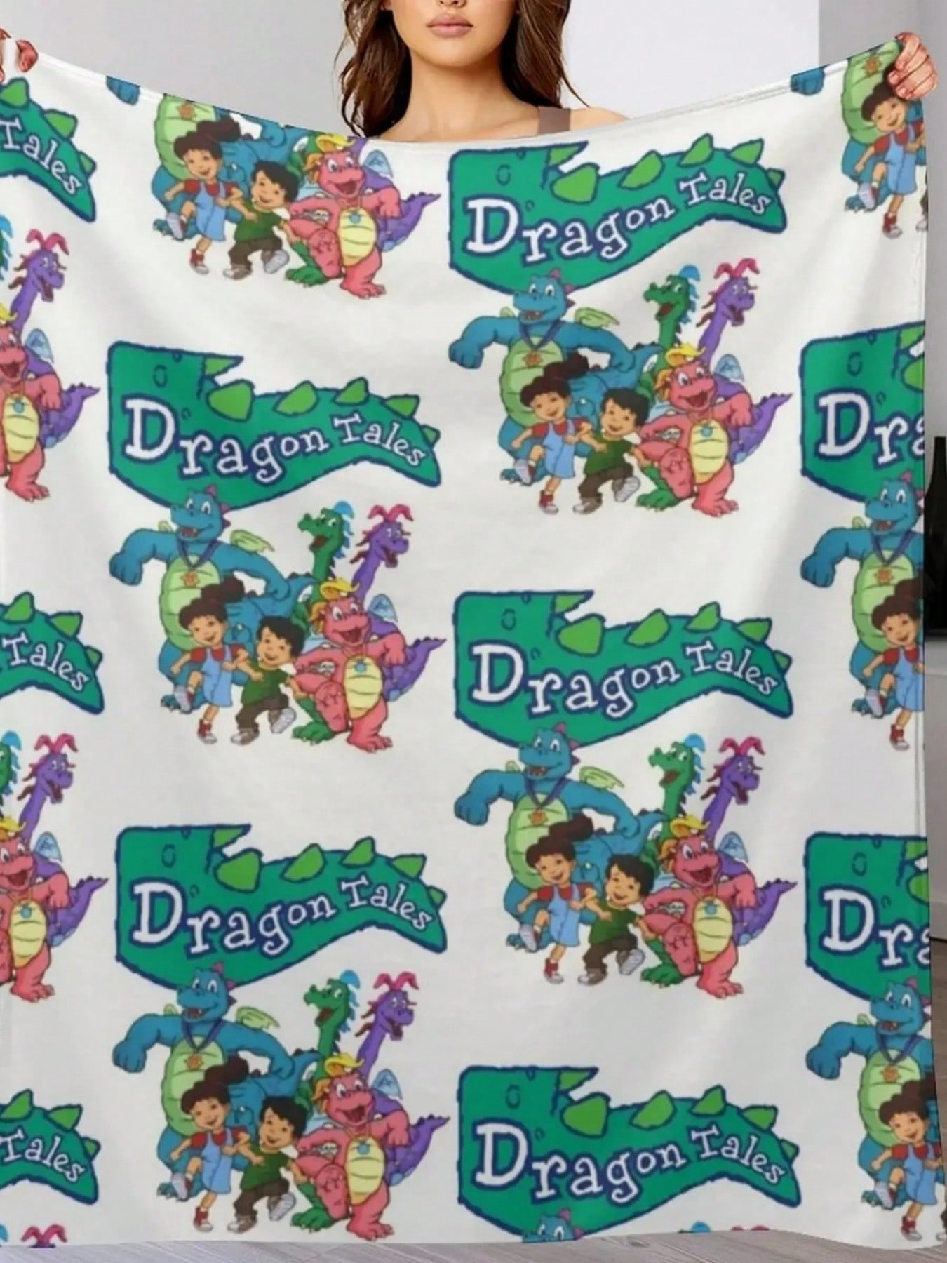 Dragon Tales Graphic Classic Throw Blanket Single Hairys Weighted Quilt Blankets 75X95CM
