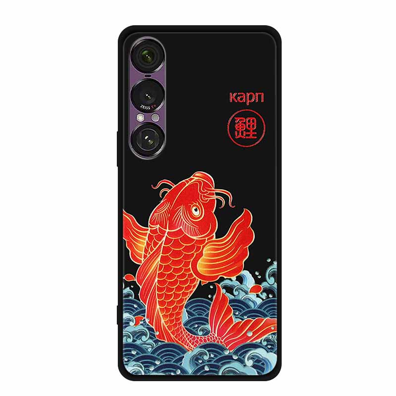 3D Emboss Case For Sony Xperia 1 VII 5G Case Flowers TPU Soft Silicone Back Cover For Sony Xperia 1 VII 2025 Phone Case XQ-FS54