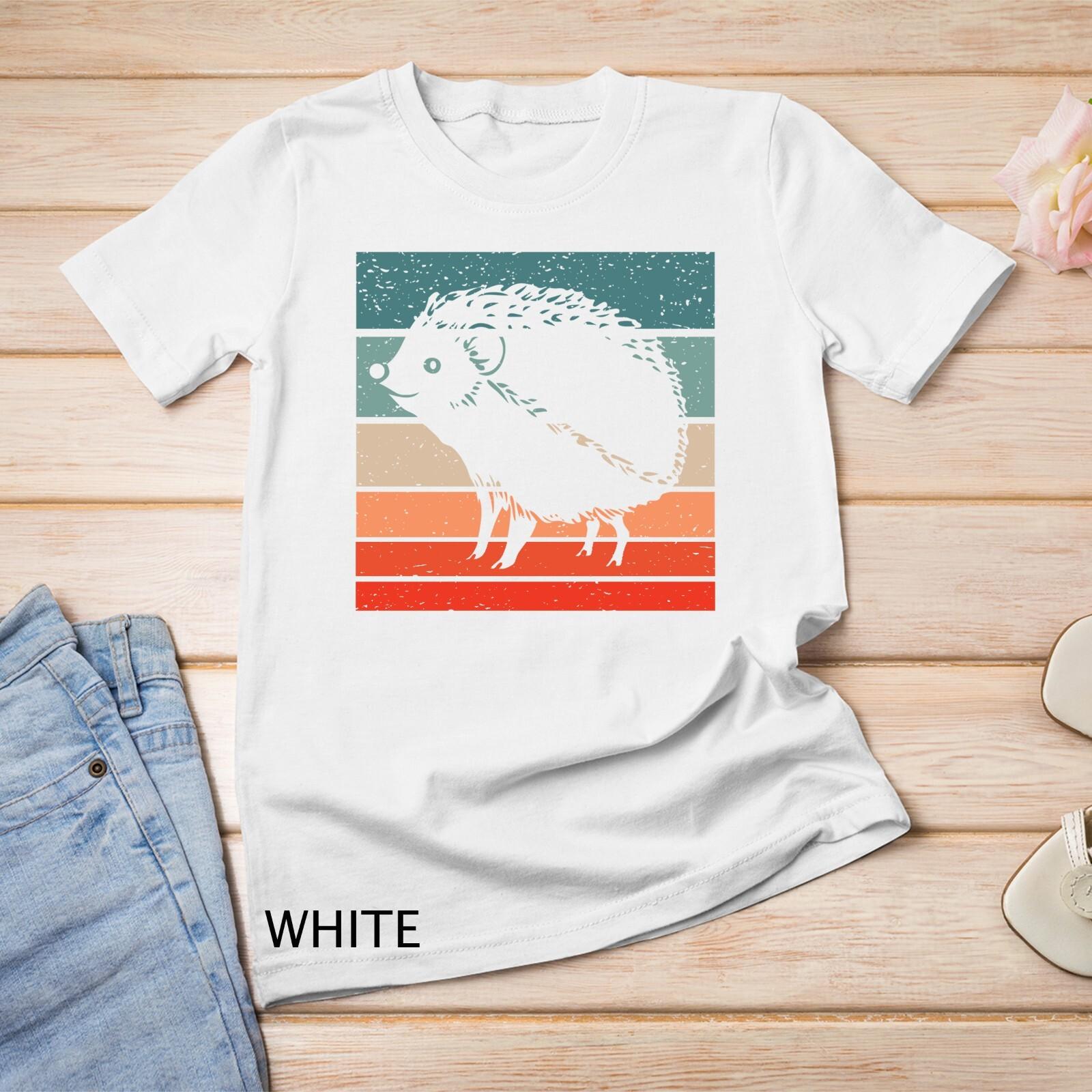 Hedgehog Retro Style Vintage Unisex T-Shirt Mens Womens Tees Top XL