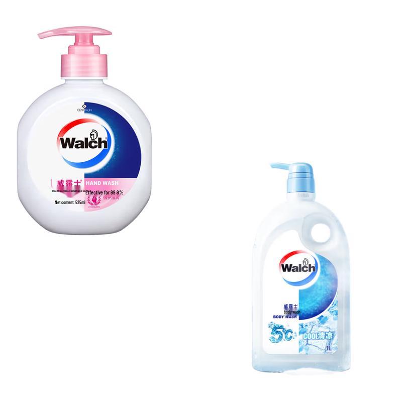 Walch Moisturizing Antibacterial Hand Soap & Mint Cooling Shower Gel Set