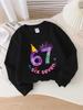 European sizes Girls' Crewneck Sweatshirt - Six Seven Party Monster Numbers, Sportswear And Casual Wear, Soft And Comfortable